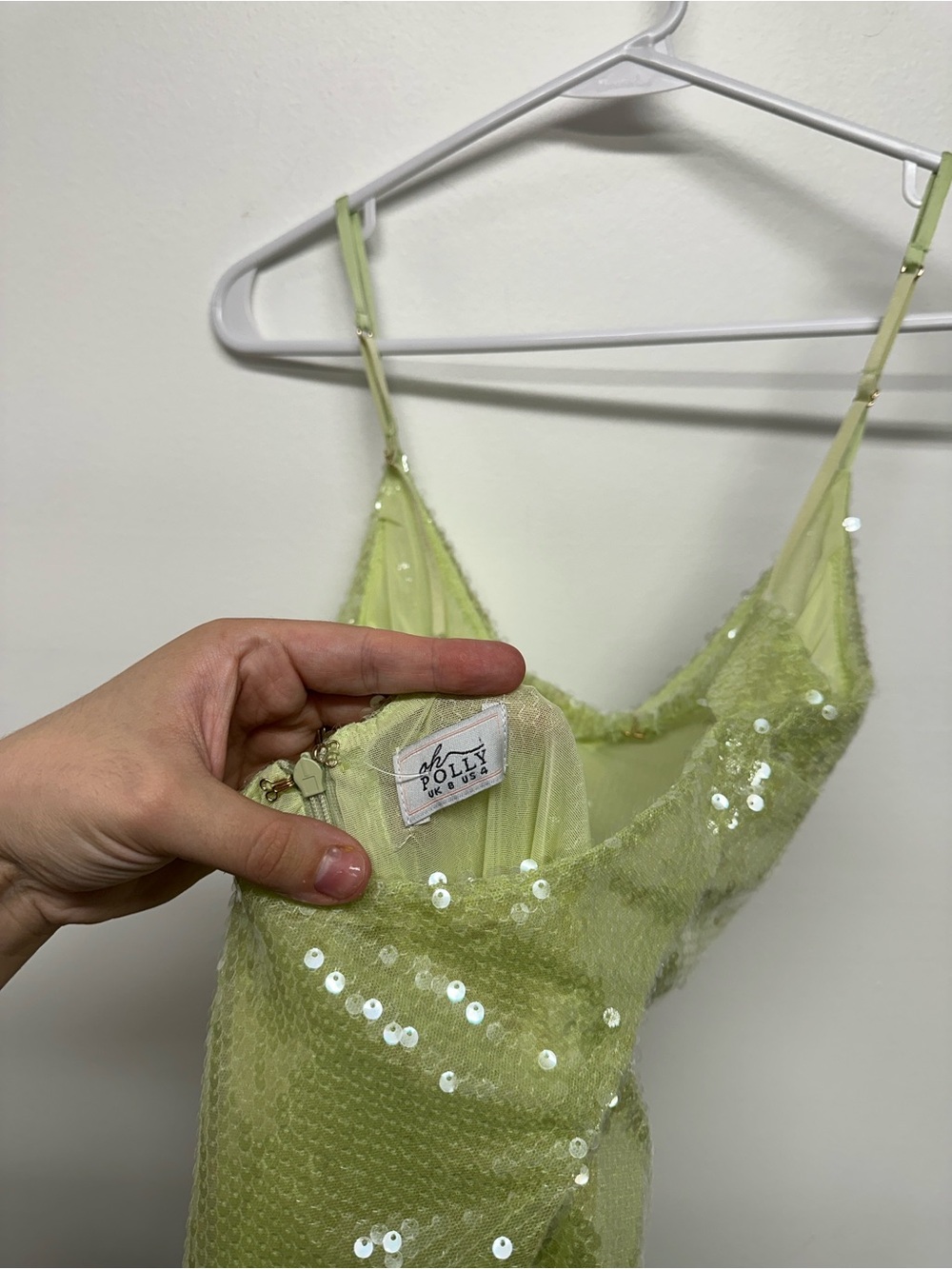 Oh Polly Marlena Sequin Maxi Dress - Light Green - Picture 11 of 11